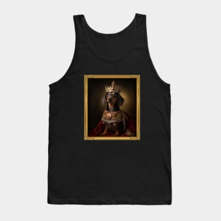 Graceful Dachshund - Medieval German Queen  (Framed) Tank Top